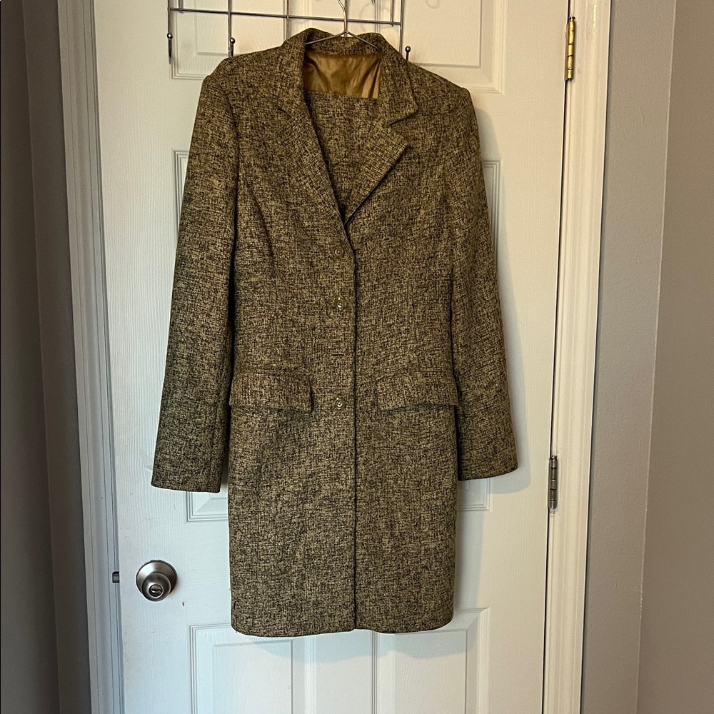 Women's Tan Tweed Coat